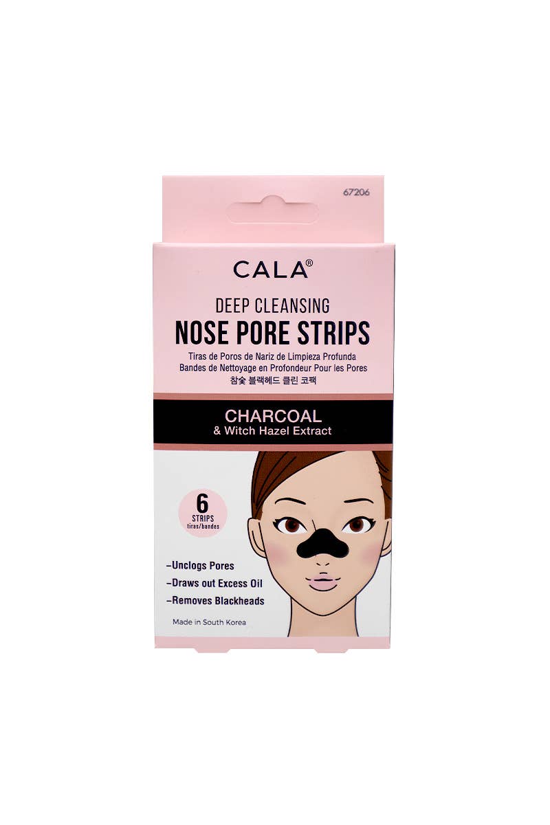 PINEAPPLE Beauty – Engroshandel Porerensestrip – CALA 67206 6-pak Nose Pore Strips med kul og troldnød - 6 sæt1