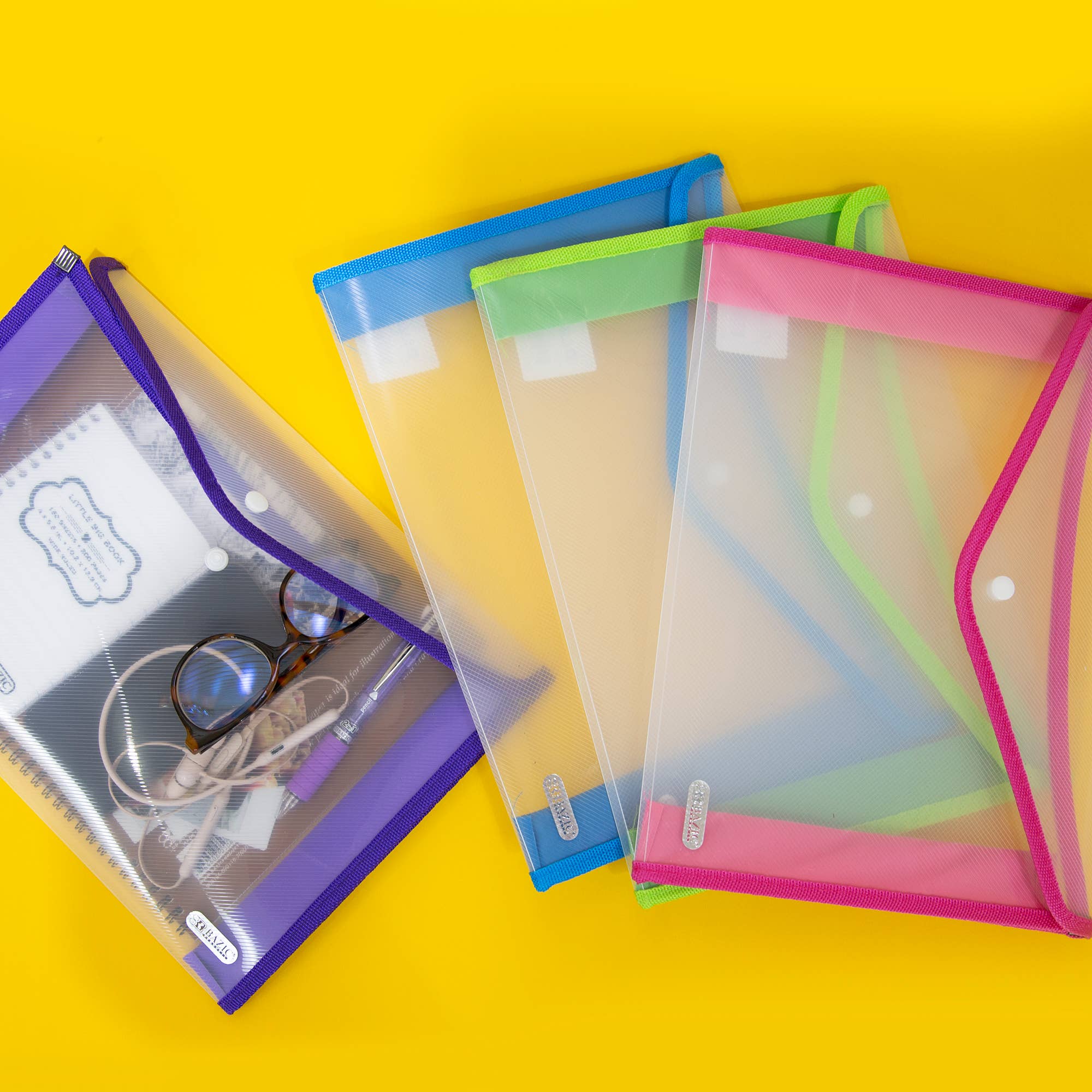 BAZIC Products - Wholesale Folders - Document Holder V-Flap Clear A4/Letter Size3