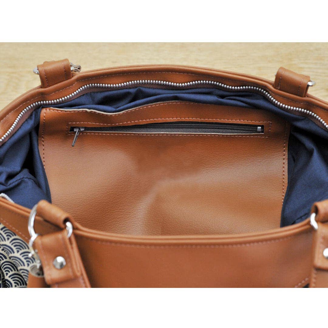 Lauren Holloway - Wholesale Shoulder Bag - Women's - Georgina Shoulder Bag - Blue Japanese Wave5