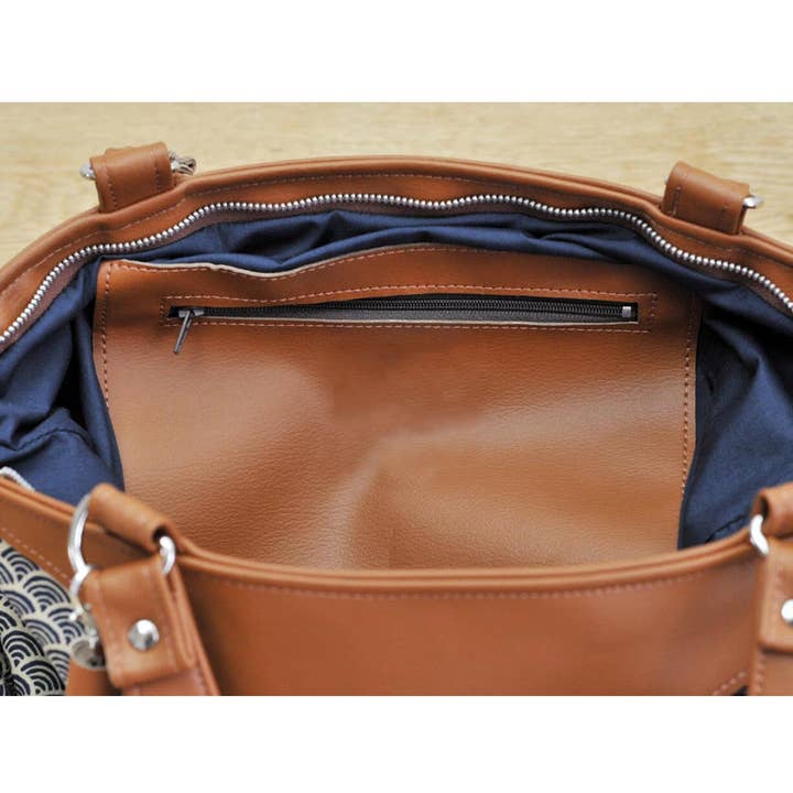 Lauren Holloway - Wholesale Shoulder Bag - Women's - Georgina Shoulder Bag - Blue Japanese Wave5