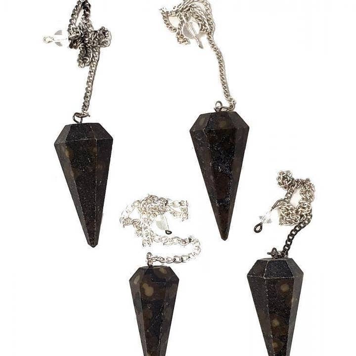 Scapolite Gemstone Pendulum With Chain (4Pack) for wholesale by GREENROOTS USA LLC