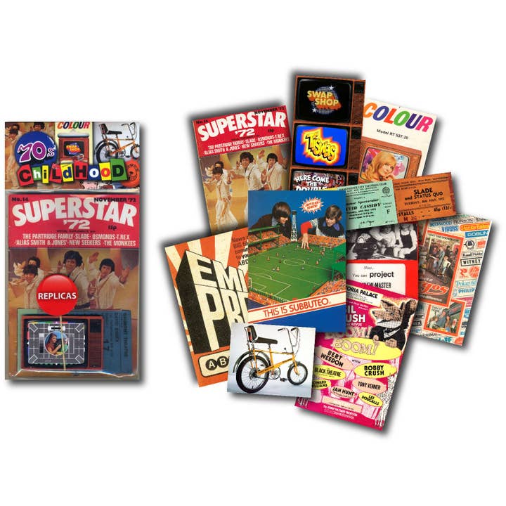 Memorabilia Pack Company Ltd. – wholesale Retailer display – Paper & novelty – 1970s Childhood Memorabilia Pack