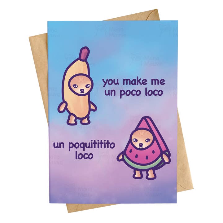 Mona Mauve • Silly Art! – wholesale Årsdagskort – Un Poco Loco | Roligt Cat Meme-jubileumskort