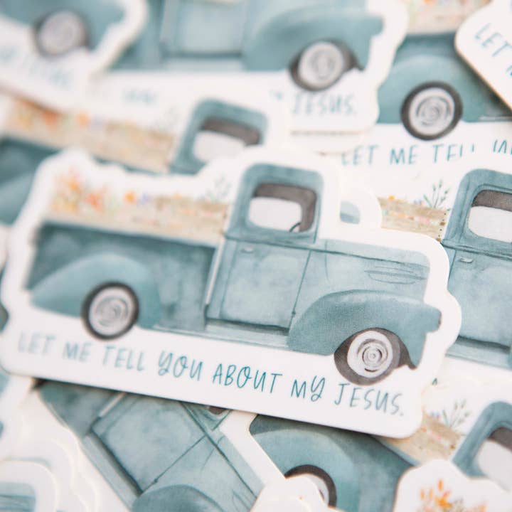 Chosen & Cherished - Wholesale Sticker - Let Me Tell you bout my Jesus Christian Vinyl Sticker