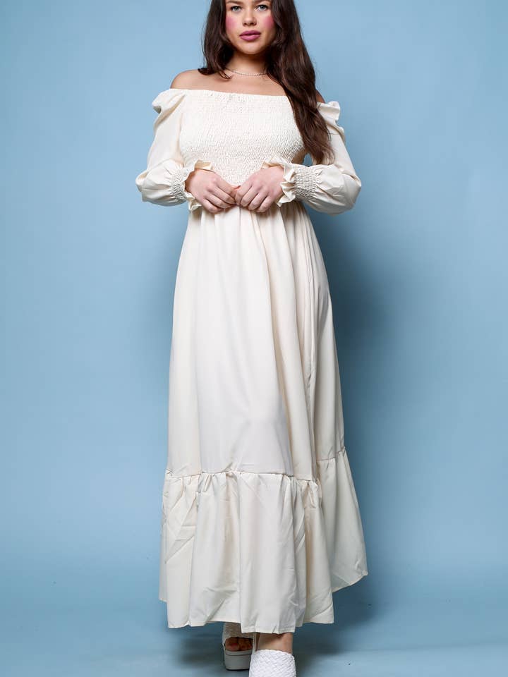 Flarix - Wholesale Dress - Women's - Smocked Square Neck Maxi Dress11