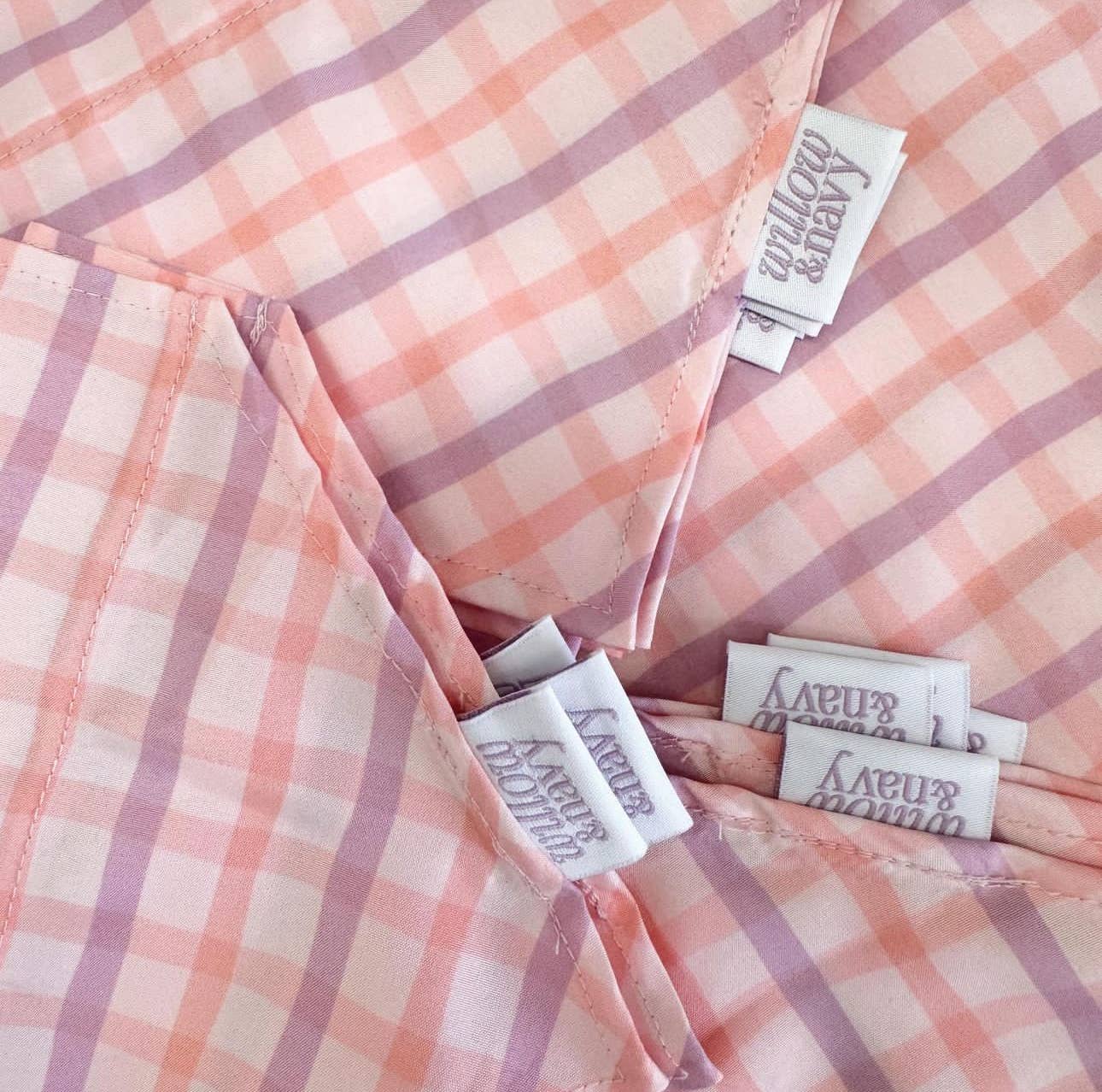 Willow & Navy - Wholesale Pet Bandana - Dog - Pink Plaid Over the Collar Dog Bandana6