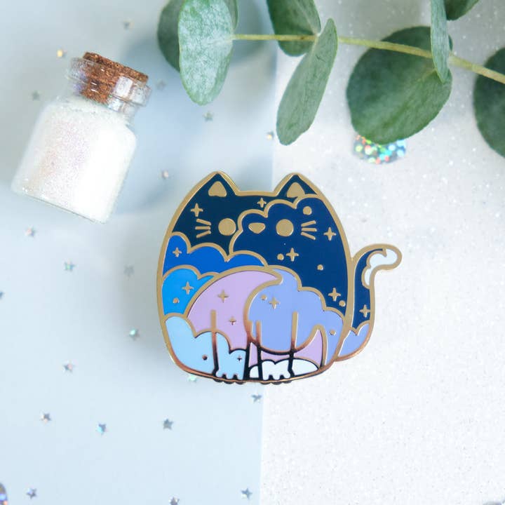 Sunset Cat Pins - Whiskered Wonders Collection for wholesale by Sparkles in the Wild