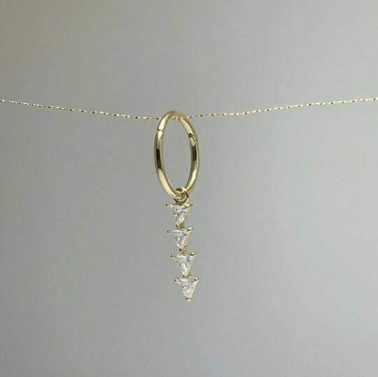 Zahav Jewelry - Wholesale Huggie Earrings - 14kt Solid Gold | 8mm OR 10mm Gold Hoop | Solid Gold Hoops | 10K Charm I Clicker Hoops I Personalized Jewelry2