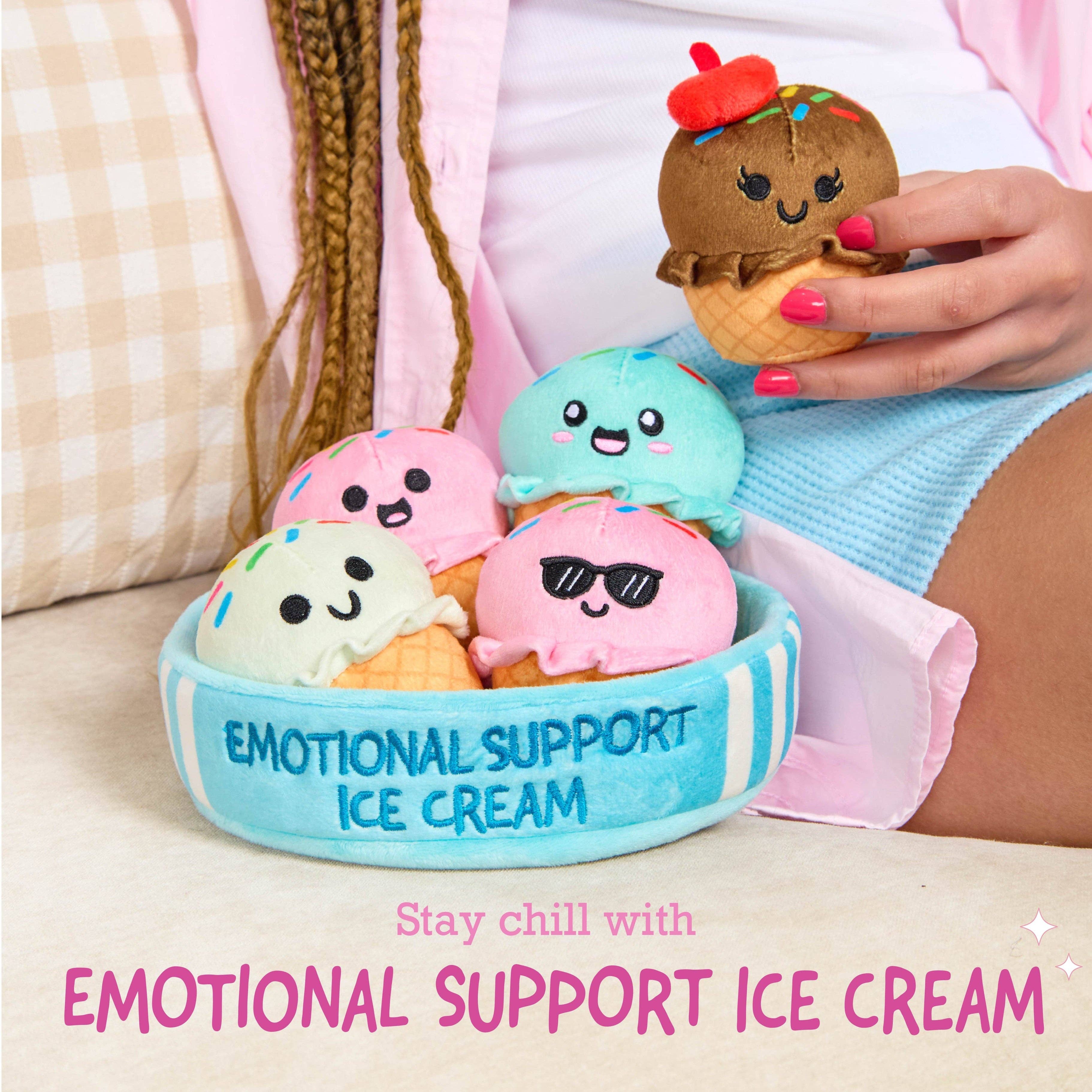What Do You Meme - Wholesale Stuffed/Plush Toy - Kids & Baby - Emotional Support Ice Cream – Set of 5 Ice Cream Cones2