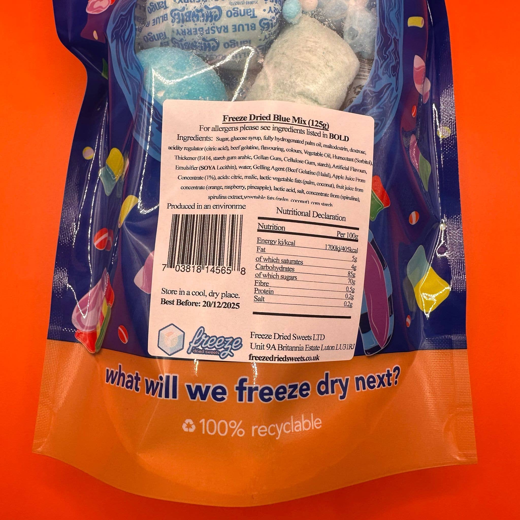 Freeze Dried Sweets – wholesale Boiled sweets – Blue Mix Approximately 150g - Freeze Dried Sweets3