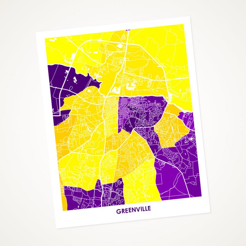 Juanita's Adventures - Wholesale Art Print - Juanitas Greenville NC Map Print0