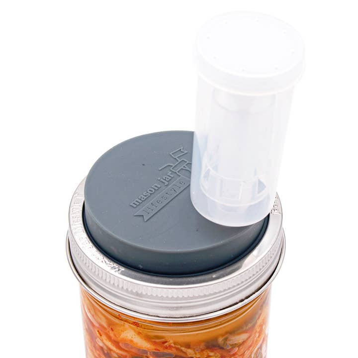 Mason Jar Lifestyle - Wholesale Kitchen Tool/Gadget - 3 Piece Plastic Airlock for Fermenting in Mason Jars4