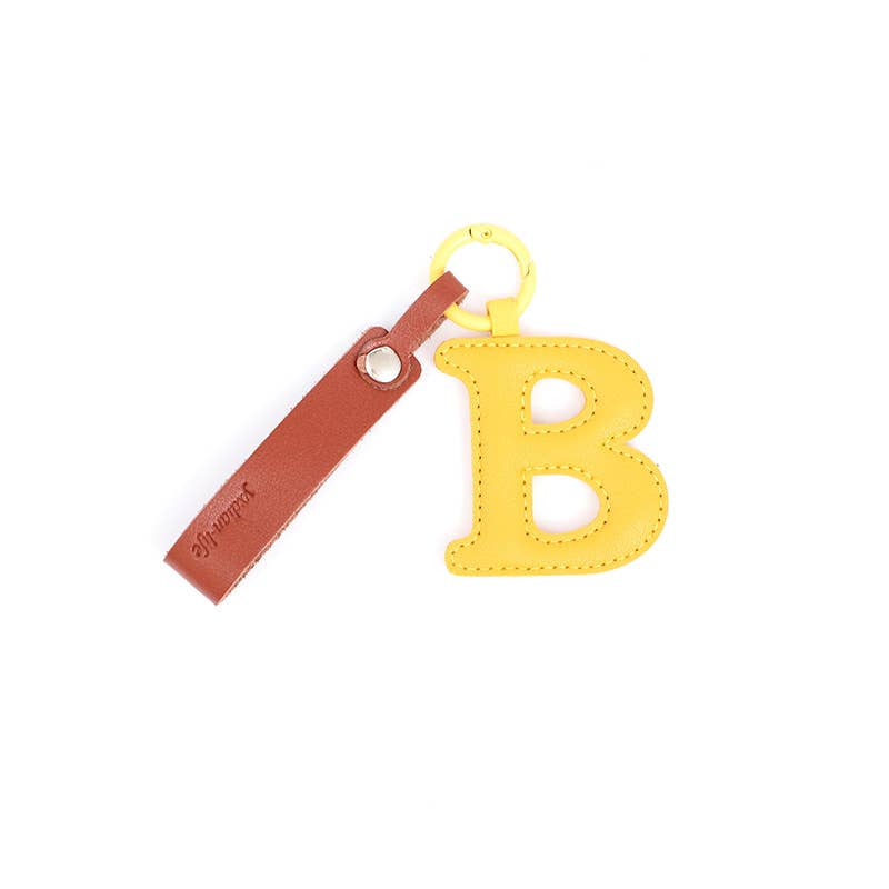 wandf – wholesale Purse/Bag Accessory - Unisex – Leather Letter Pendant Keychain For Handbag, Purse, Backpack1