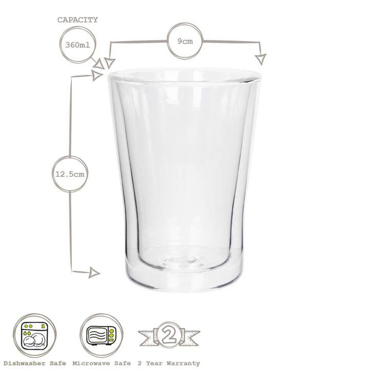 Rinkit Ltd - Wholesale Drinking Glass/Cup - 360ml Double-Walled Glass - By Rink Drink5