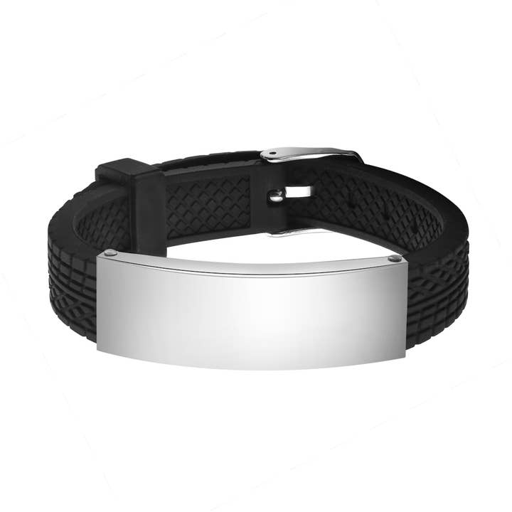 Braccialetto con targhetta nome, cinturino in silicone, 12 mm per la vendita all'ingrosso da parte di PAXPARIS