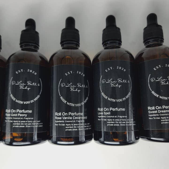 D'Lux Bath & Body - Vendita all'ingrosso Fragranza roll-on - Profumo a base di olio, Roll On Perfume 4 oz Whitelabel1