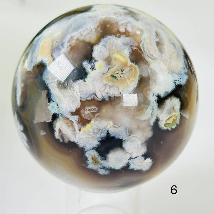 Rock Paradise - Wholesale Spiritual Stone/Crystal - Flower Agate Crystal Sphere - You Choose5