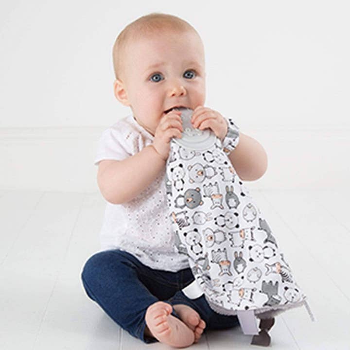 Baby Lovey with Teether - Panda Pals for wholesale by Cheeky Chompers US