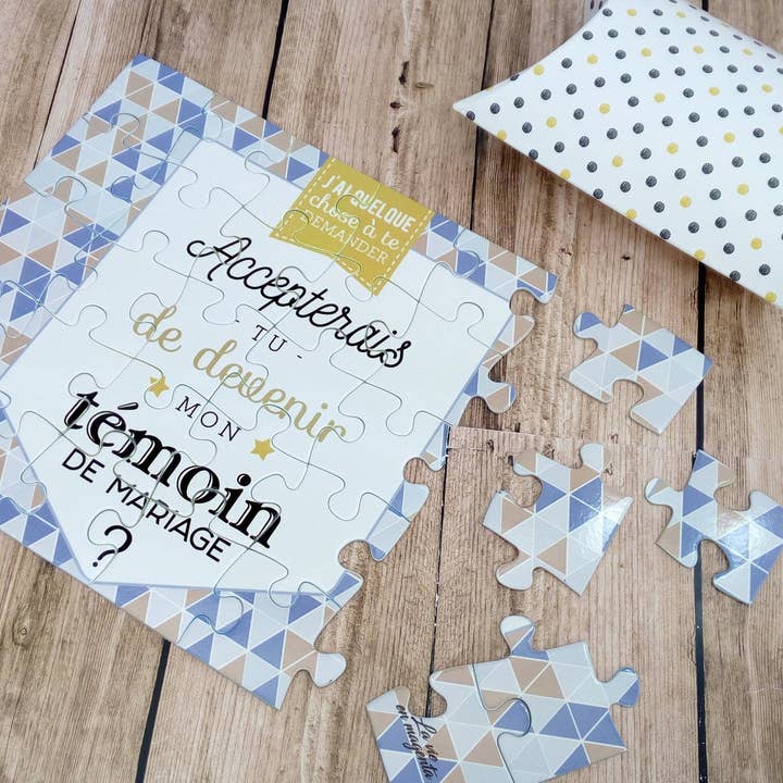 La vie en magenta - Wholesale Puzzle - Adult - Puzzle asks wedding witness - wedding announcement2