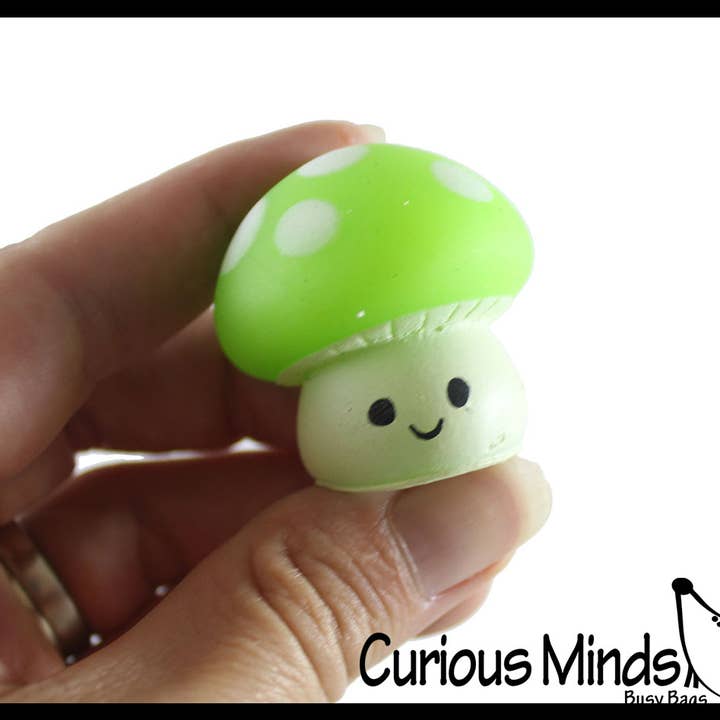 Curious Minds Toys - Wholesale Fidget Toy - Kids - 1 Cute Mushroom Mochi Squishy - Kawaii - Cute Individually 10