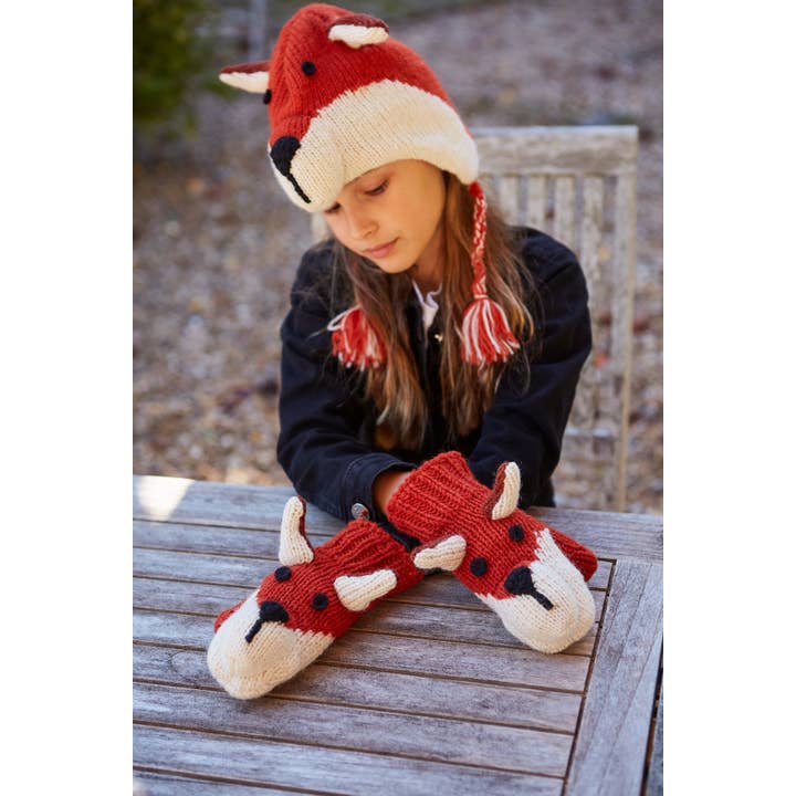 Kids Animal Mittens Fox for wholesale on Faire
