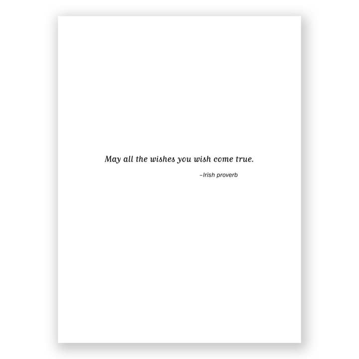 Great Arrow - Wholesale St. Patrick's Day Card - good luck - clover with Irish proverb1