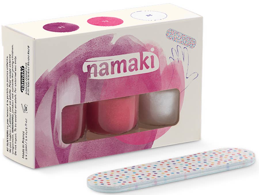 Namaki Cosmetics – Großhandel Nagellack – Kinder – C.8-Set von 3 Nagellacken - Fruit Sorbet