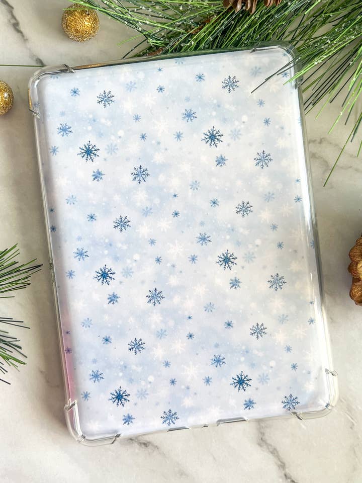 Snowflake E-reader Insert -Christmas Theme, Bookish for wholesale by Tia’s Dream Design Co