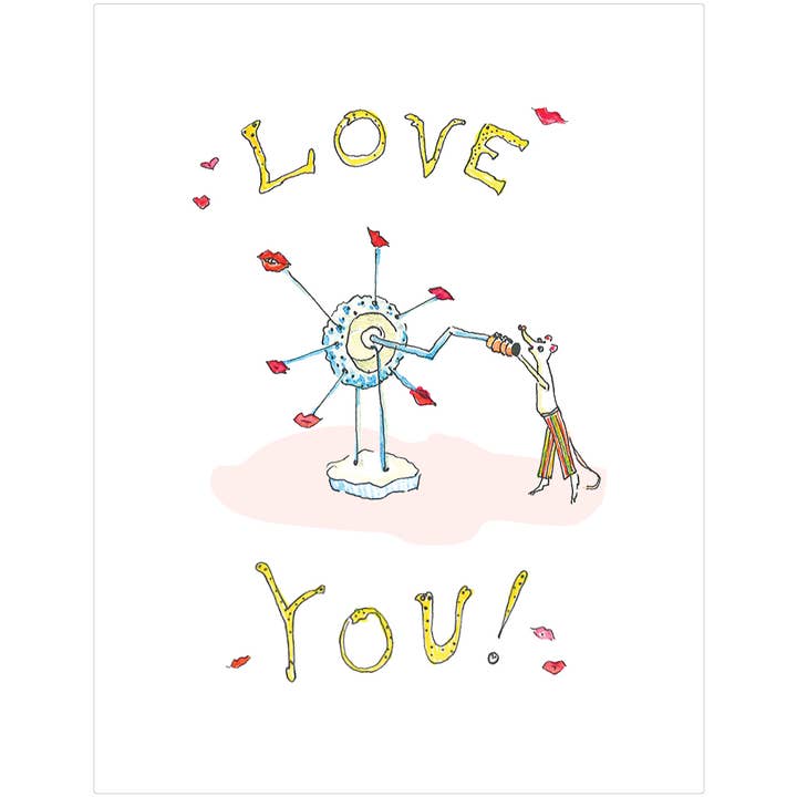 Kiss Wheel | Carte de vœux d'amour pour la vente par Lucca Paperworks