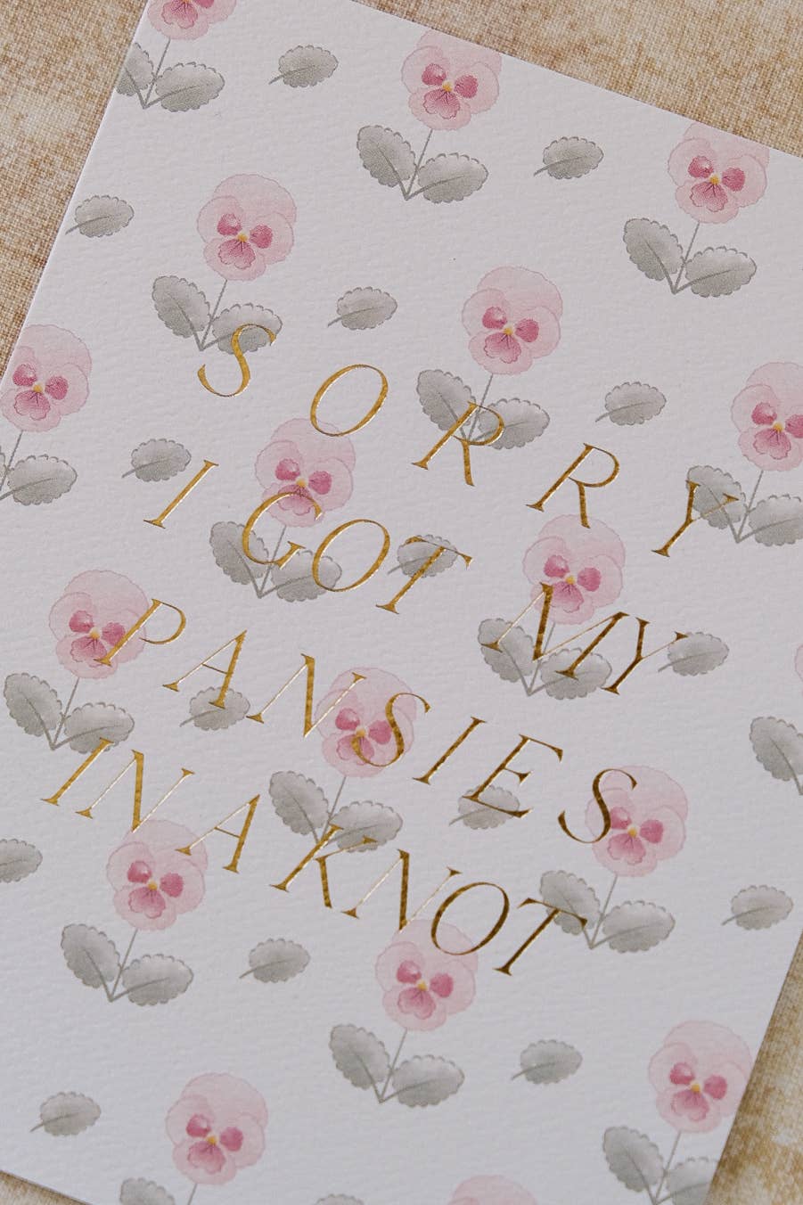 Flower Heads - Wholesale Everyday Greeting Card - Sorry I Got my Pansies in a Knot | Apology | Greeting Card1