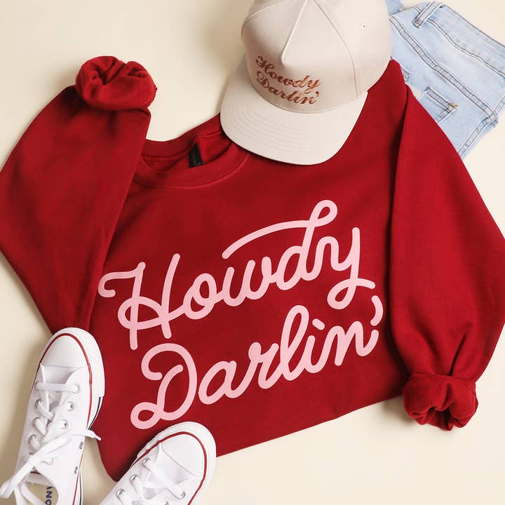Fashion City - Wholesale Graphic Sweatshirt - Women's - HOWDY DARLIN' Heavyweight Crewneck Sweatshirt6