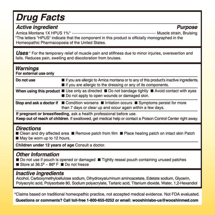 LaboFlex - Wholesale Topical Wellness Patches - ArniPatch Pain Relief Hydrogel Patch For Bruises & Soreness10