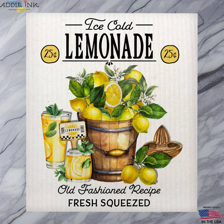 Pano de prato de limonada à moda antiga da Country Farm por atacado de ADDLE iNK