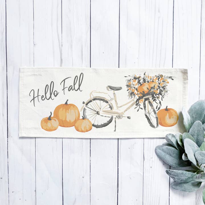 Pannello Stagionale: Ciao Floreale Boho; Autunno BICI VINTAGE D'AUTUNNO per la vendita all'ingrosso da parte di PillowPanels