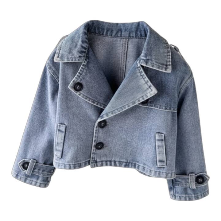 Girls Cropped Denim Jacket for wholesale by Zeus and Lexi Kids