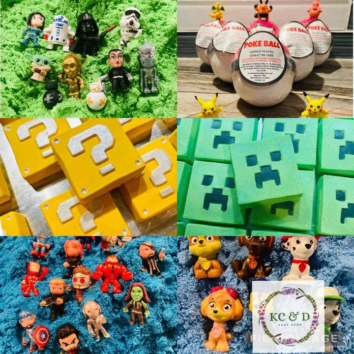 Surprise Toy Bath Bombs for wholesale by KC&D Soap Shop