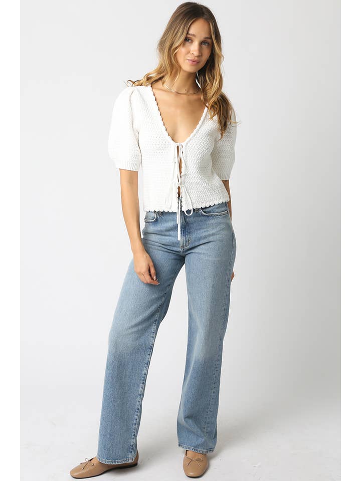 Olivaceous - Wholesale Knit Top - Women's - Liz Tie Front Knit Top13