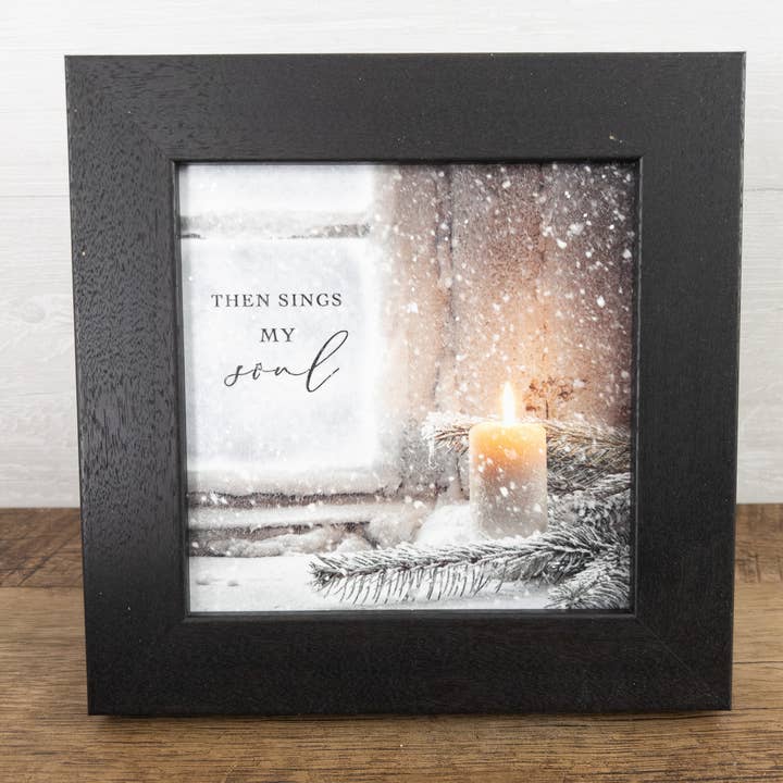 Then Sings My Soul Winter Art Sign for wholesale by Summer Snow Art