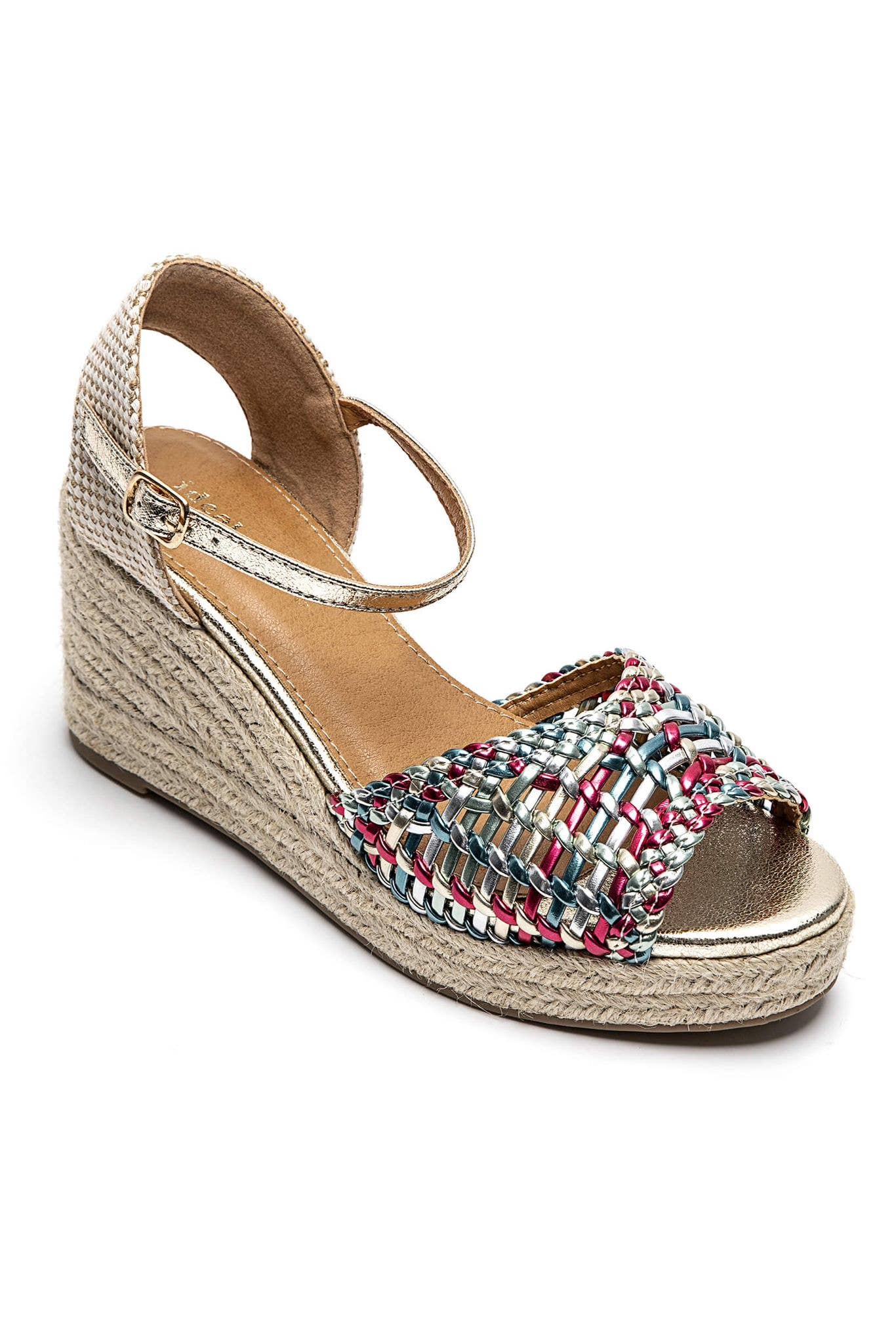 SWEET MAGIC MODA Y COMPLEMENTOS - Wholesale Sandals - Women's - SYNTHETIC LEATHER SANDAL WITH ESPARTO WEDGE2