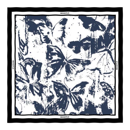 MIHAYLO - Wholesale Bandana - Women's - Blue Grey Bandana