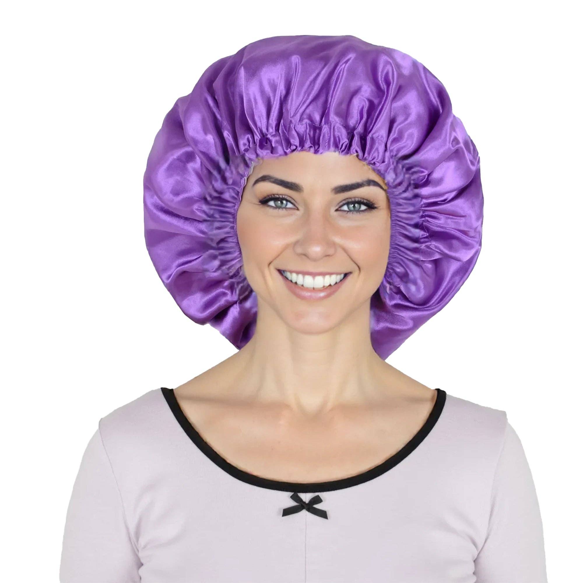 AK Brand – wholesale Sleep cap / bonnet – women's – Silk Sleep Bonnet Adjustabl Elastic Band Hair Protection Cap1