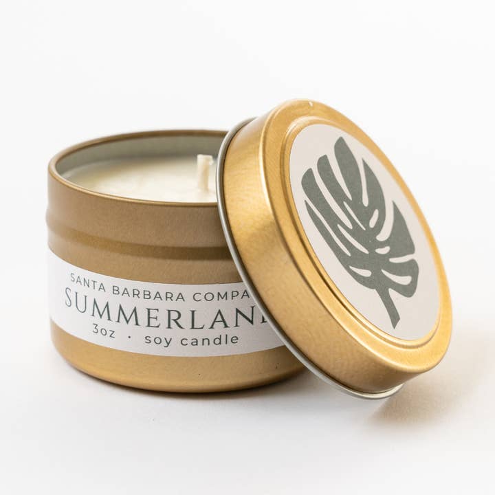 Summerland Travel Candle for wholesale by Santa Barbara Company