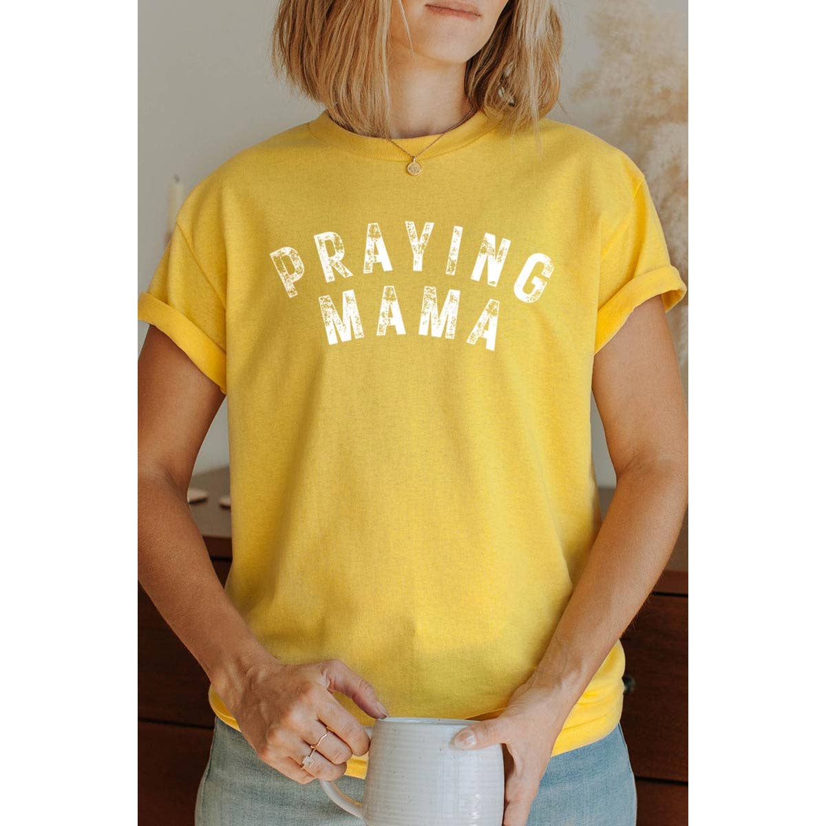 COLORBEAR - Wholesale T-Shirt (Graphic) - Women's - Praying Mama SVG God Christian Graphic Heavyweight T Shirts2