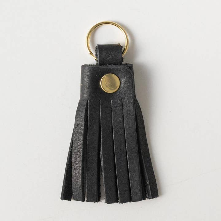 Black Cypress Tassel Keychain for wholesale by KMM & Co.