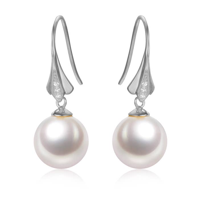 Timeless Pearl - Wholesale Dangle Earrings - G18k Diamonds Bring Me Back Pearl Earrings1