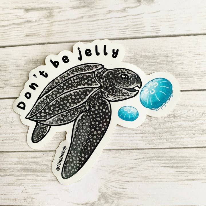 Lederschildkröte Aufkleber • Spende in Wasser Research für den Großhandel von Fin Pin Shop