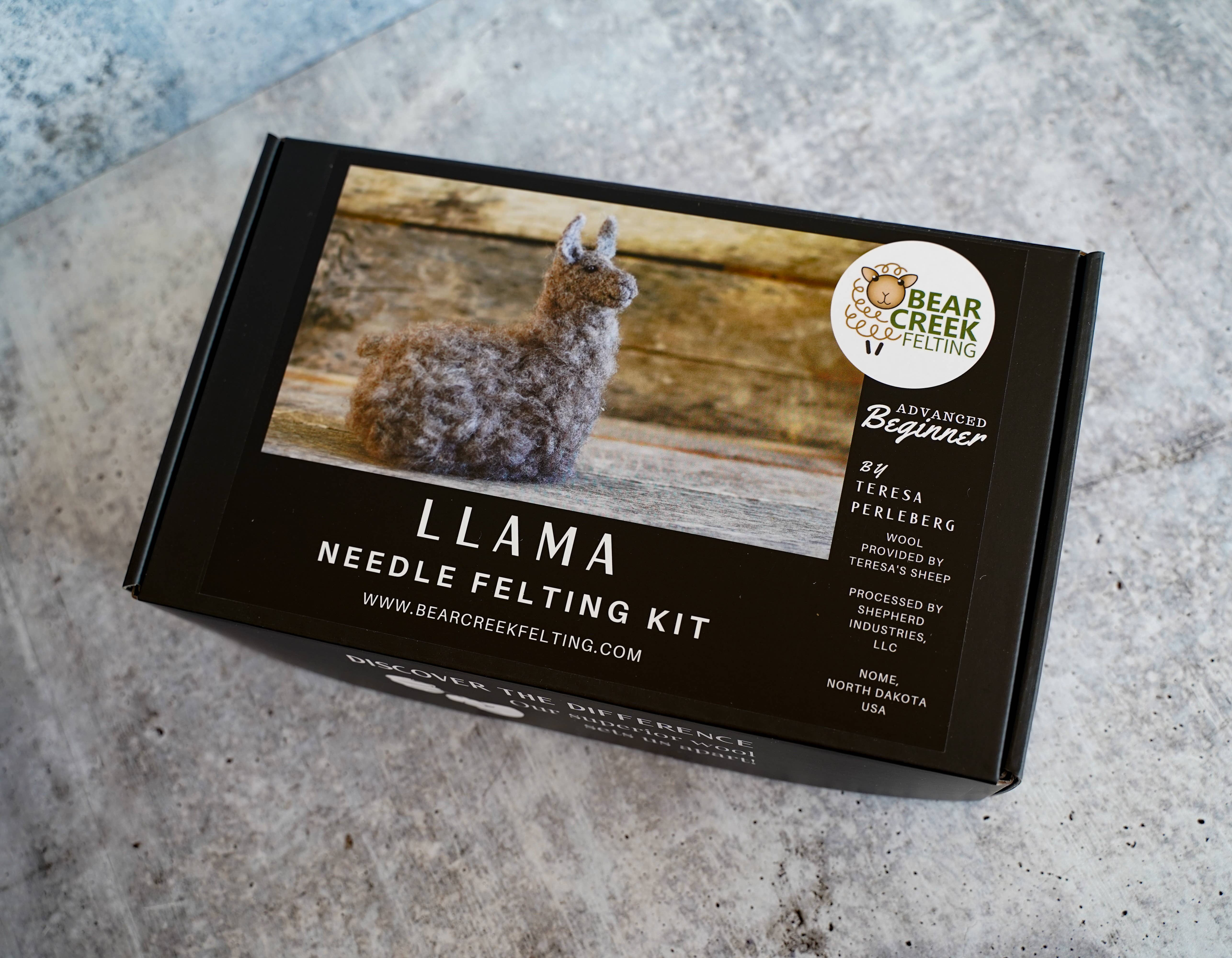 Bear Creek Felting - Vente Kits de couture - Kit de feutrage à l'aiguille Lama pour débutants4
