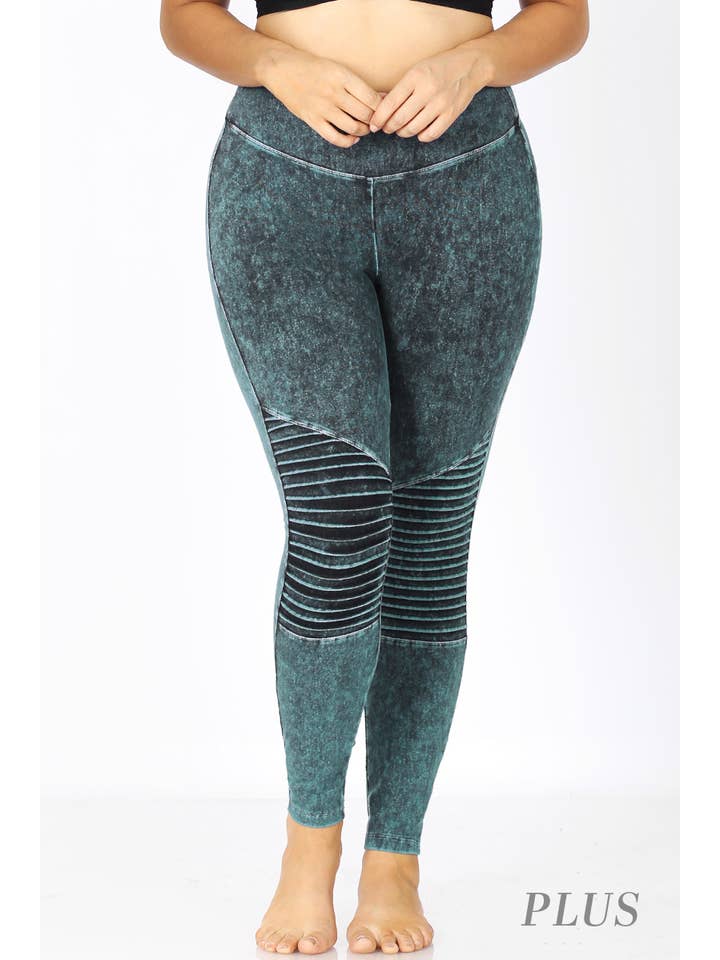 42POPS - Wholesale Athletic/Lounge Leggings - Women's - ",...._ PLUS SIZE Mineral wash Leggings3