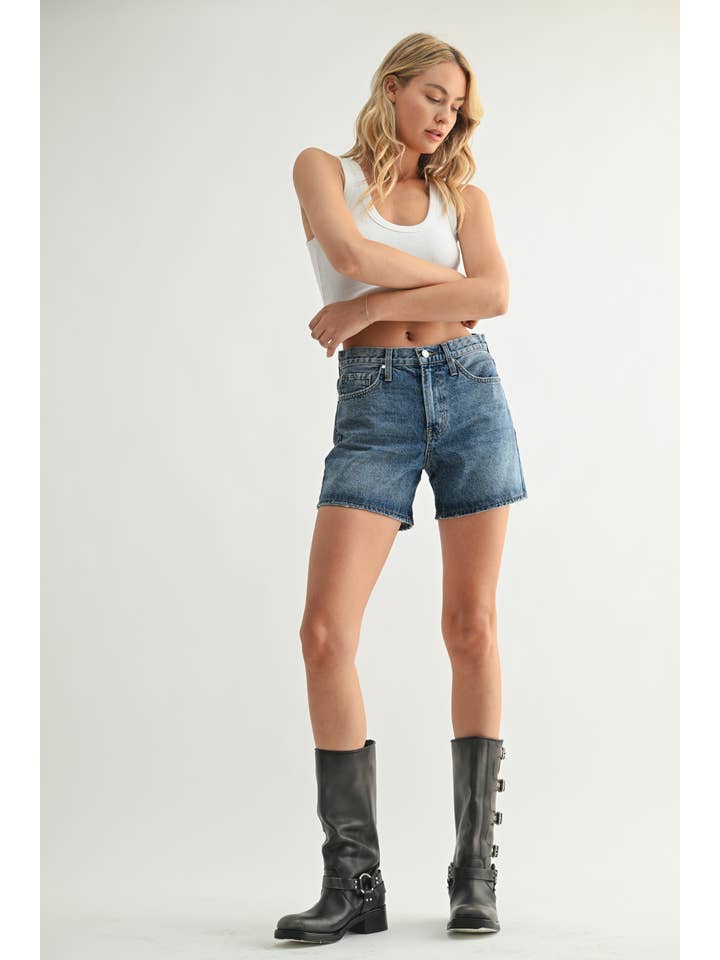 JUST BLACK DENIM - Wholesale Shorts - Women's - BH507N - MED - Vintage HR Short
