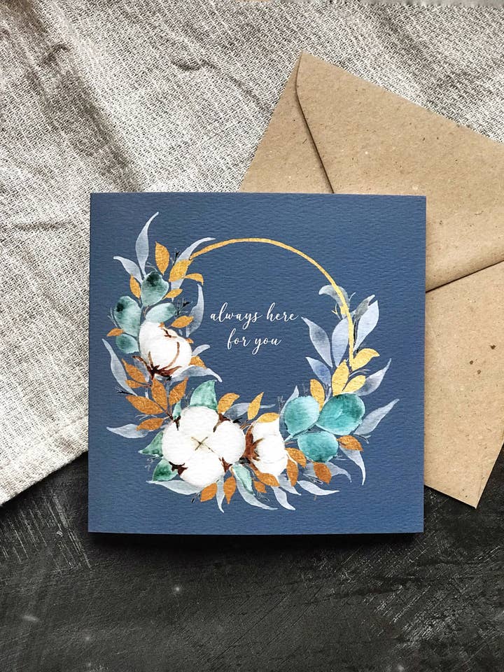 Cartão Always Here Fo You - Cartão de Simpatia - Cartão de Amizade por atacado de Designbyting
